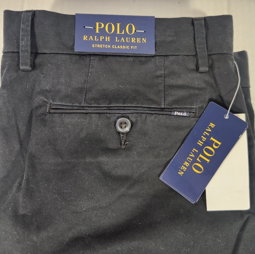 NWT Men's Ralph Lauren Polo Stretch Classic Fit Flat Front Pants - Picture 2 of 6